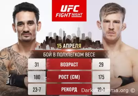 UFC Fight Night - Холлоуэй VS Аллен онлайн трансляция