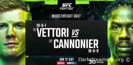 UFC ВЕГАС 75: ВЕТТОРИ VS КАННОНИР онлайн трансляция