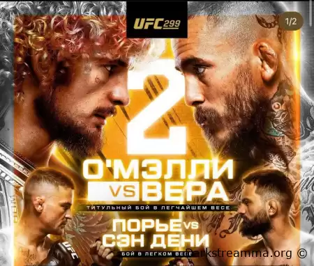 UFC 299 Шон О'Мэлли VS Чито Вера прямая трансляция смотреть онлайн бесплатно