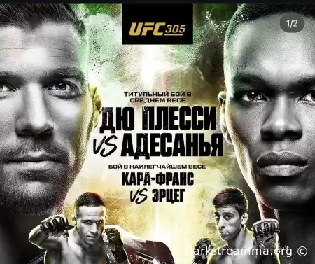 UFC 305 Дрикус Дю Плесси — Исраэль Адесанья прямая трансляция смотреть онлайн бесплатно